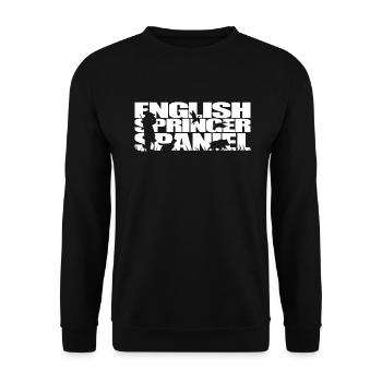 ENGLISH SPRINGER SPANIEL hunting dog Wilsigns - Unisex Sweatshirt - black - Front - Alina (178cm) & Michal (187cm)