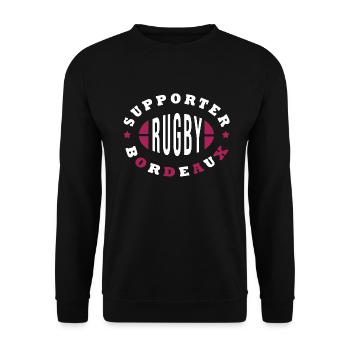 Rugby Bordeaux supporter girondins - Sweat-shirt Unisexe - noir - Devant - Alina (178cm) & Michal (187cm)