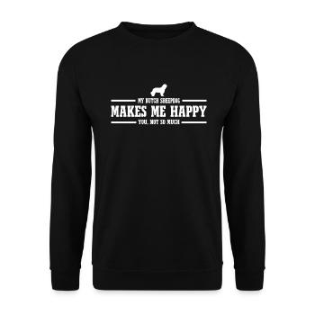 Chien de berger hollandais me rend heureux chien disant Wilsigns - Sweat-shirt Unisexe - noir - Devant - Alina (178cm) & Michal (187cm)