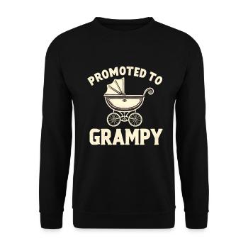 Promu Grampy A Grandpas Pride - Sweat-shirt Unisexe - noir - Devant - Alina (178cm) & Michal (187cm)