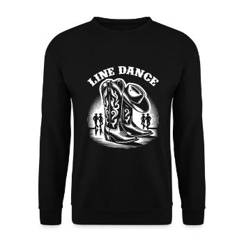 Line Dancing Country Dance - Line Dance Tanzen - Unisex Pullover - Schwarz - Vorne - Alina (178cm) & Michal (187cm)