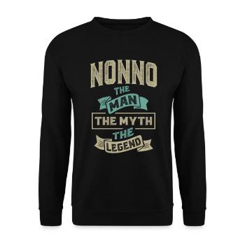 Nonno Le Mythe La Légende - Sweat-shirt Unisexe - noir - Devant - Alina (178cm) & Michal (187cm)