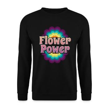 Flower Power Flower Power - Unisex Sweatshirt - black - Front - Alina (178cm) & Michal (187cm)