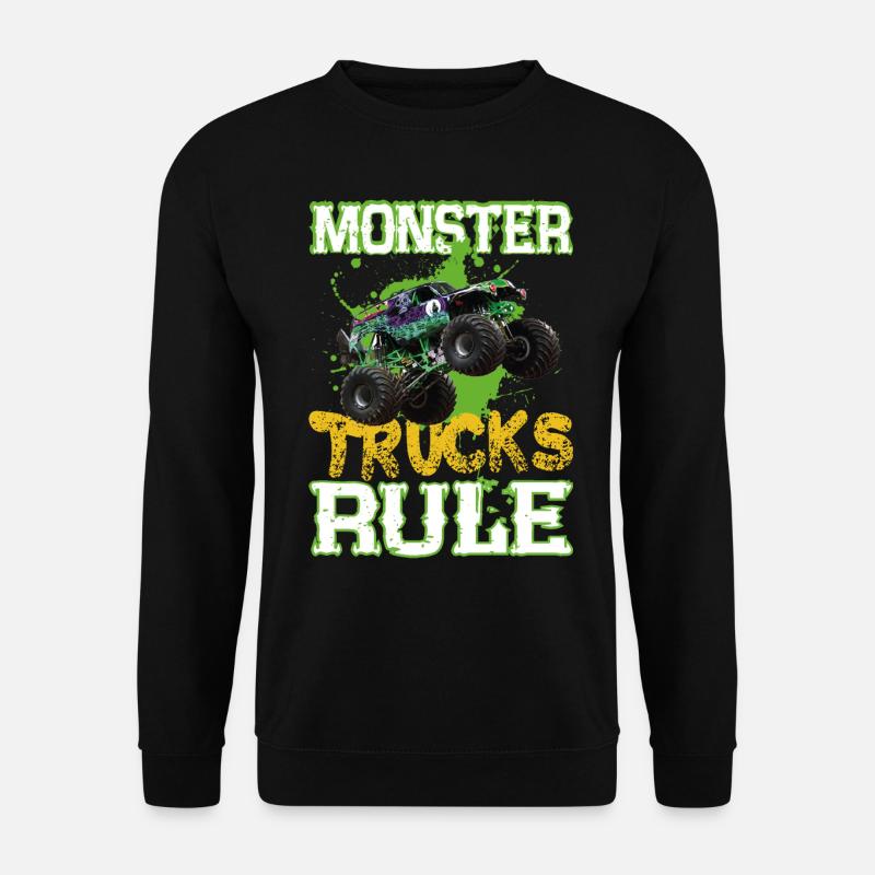 Monster Trucks regieren - Unisex Pullover - Schwarz
