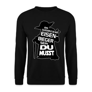 Berufe Bau Handwerker Du musst - Unisex Pullover - Schwarz - Vorne - Alina (178cm) & Michal (187cm)