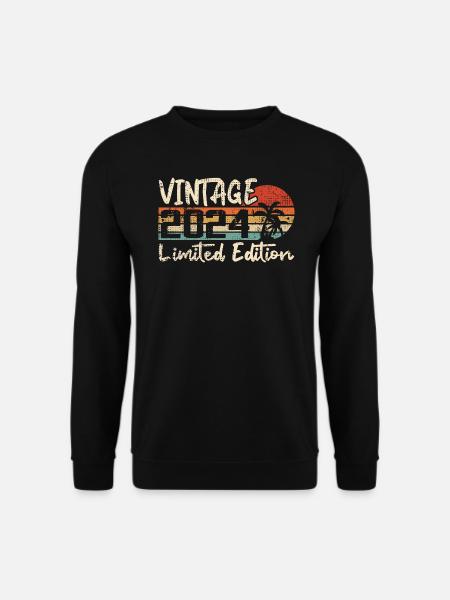 Vintage 2024 Millésime 2024 Cadeau D'anniversaire - Sweat-shirt Unisexe - noir