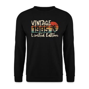 Vintage 1985 Vintage 1985 Birthday Gift - Unisex Sweatshirt - black - Front - Alina (178cm) & Michal (187cm)