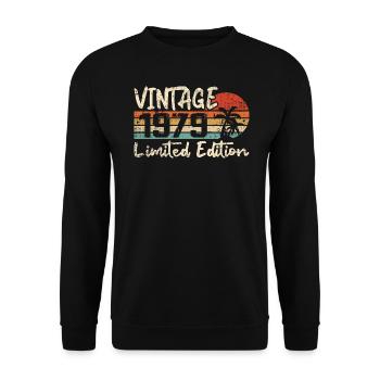 Vintage 1979 Millésime 1979 Cadeau D'anniversaire - Sweat-shirt Unisexe - noir - Devant - Alina (178cm) & Michal (187cm)