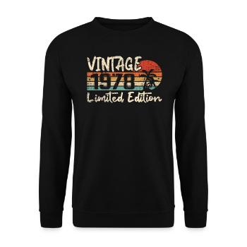 Vintage 1978 Millésime 1978 Cadeau D'anniversaire - Sweat-shirt Unisexe - noir - Devant - Alina (178cm) & Michal (187cm)