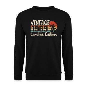 Vintage 1969 Millésime 1969 Cadeau D'anniversaire - Sweat-shirt Unisexe - noir - Devant - Alina (178cm) & Michal (187cm)