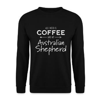 Australian Shepherd cadeau de chien de refuge - Sweat-shirt Unisexe - noir - Devant - Alina (178cm) & Michal (187cm)