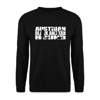 AUSTRIAN BLACK AND TAN HOUND Hunting Dogs Wilsigns - Unisex Sweatshirt - black - Front - Alina (178cm) & Michal (187cm)