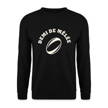 rugby position demi de mêlée - Sweat-shirt Unisexe - noir - Devant - Alina (178cm) & Michal (187cm)