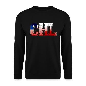 CHL Chile - Unisex Pullover - Schwarz - Vorne - Alina (178cm) & Michal (187cm)