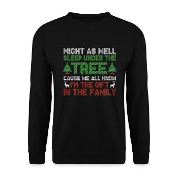 All know i'm the gift in the family - Sweat-shirt Unisexe - noir - Devant - Alina (178cm) & Michal (187cm)