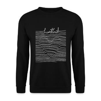 Battement de coeur amour coeur pouls dessin médecin infirmière - Sweat-shirt Unisexe - noir - Devant - Alina (178cm) & Michal (187cm)