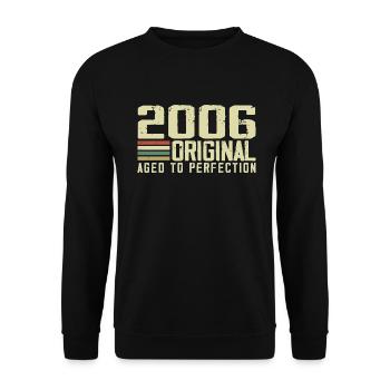 Né en 2006 - Vintage 2006 - 18e Anniversaire Rétro - Sweat-shirt Unisexe - noir - Devant - Alina (178cm) & Michal (187cm)