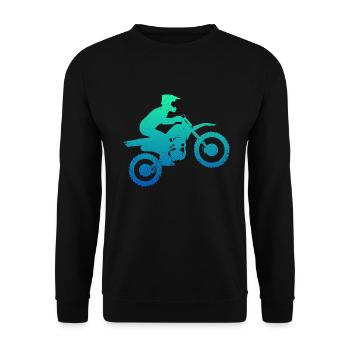 Motocross Dirt Bike Rider Motorcycle - Unisex Sweatshirt - black - Front - Alina (178cm) & Michal (187cm)