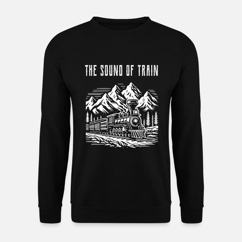 Sound of Train Retro-Zugdesign auf einem T-Shirt - Unisex Pullover - Schwarz