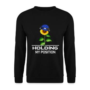 free ukraine stand with kiev zelensky sunflower - Unisex Sweatshirt - black - Front - Alina (178cm) & Michal (187cm)