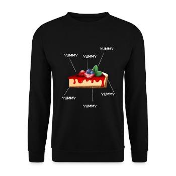 cheesecake yummy cheesecake - Unisex Sweatshirt - black - Front - Alina (178cm) & Michal (187cm)