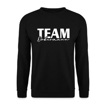 TEAM DOBERMANN Dobie Hundesport Hunde IGP Wilsigns - Unisex Pullover - Schwarz - Vorne - Alina (178cm) & Michal (187cm)