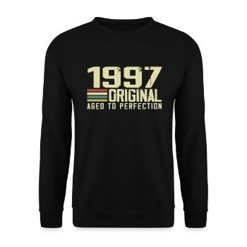 Jahrgang 1997 - Jahrgang 1997 - 27. Jubiläum Retro - Unisex Pullover - Schwarz - Vorne - Alina (178cm) & Michal (187cm)