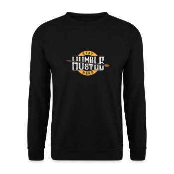 Stay Humble Hustle Hard - Motivational Statement Job - Unisex Sweatshirt - black - Front - Alina (178cm) & Michal (187cm)