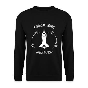Meditaion - Unisex Pullover - Schwarz - Vorne - Alina (178cm) & Michal (187cm)