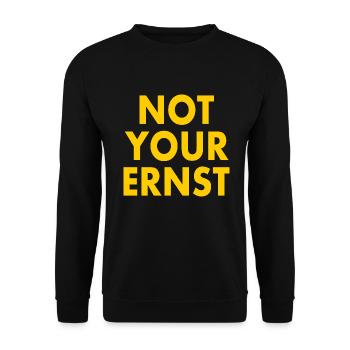 Not your ernst - Unisex Pullover - Schwarz - Vorne - Alina (178cm) & Michal (187cm)