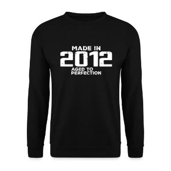 Vintage 2012 Cadeau Anniversaire 2012 Rétro - Sweat-shirt Unisexe - noir - Devant - Alina (178cm) & Michal (187cm)