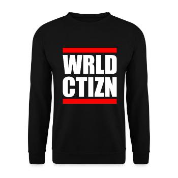 Wrld ctizn - world citizen - Sweat-shirt Unisexe - noir - Devant - Alina (178cm) & Michal (187cm)