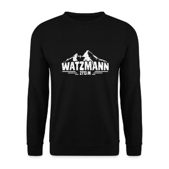 Watzmann Berchtesgadener Alpen Bayern Bergsteiger - Unisex Pullover - Schwarz - Vorne - Alina (178cm) & Michal (187cm)