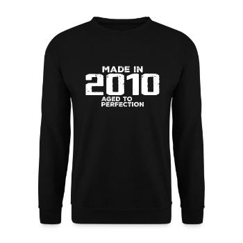 Vintage 2010 Cadeau Anniversaire 2010 Rétro - Sweat-shirt Unisexe - noir - Devant - Alina (178cm) & Michal (187cm)