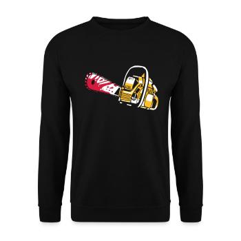partenaires Chainsaw Shirt - Papa - Sweat-shirt Unisexe - noir - Devant - Alina (178cm) & Michal (187cm)