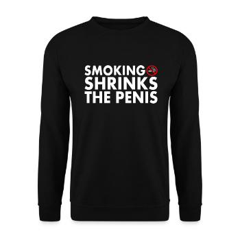 Smoking shrinks the penis - Sweat-shirt Unisexe - noir - Devant - Alina (178cm) & Michal (187cm)