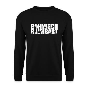 BÖHMISCH RAUHBART Jagdhunde Jagdhund Wilsigns - Unisex Pullover - Schwarz - Vorne - Alina (178cm) & Michal (187cm)