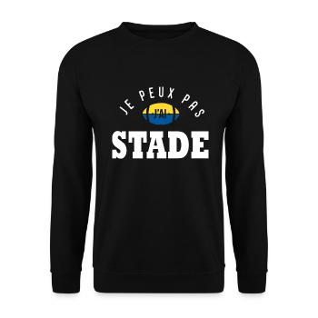 Rugby J peux pas j ai stade humour rugby clermont - Sweat-shirt Unisexe - noir - Devant - Alina (178cm) & Michal (187cm)