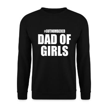 Dad of girls outnumbered - Sweat-shirt Unisexe - noir - Devant - Alina (178cm) & Michal (187cm)