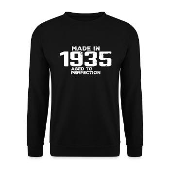 Vintage 1935 Cadeau Anniversaire 1935 Rétro - Sweat-shirt Unisexe - noir - Devant - Alina (178cm) & Michal (187cm)