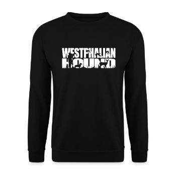 WESTPHALIAN HOUND Chien de chasse Chiens Chiens Wilsigns - Sweat-shirt Unisexe - noir - Devant - Alina (178cm) & Michal (187cm)