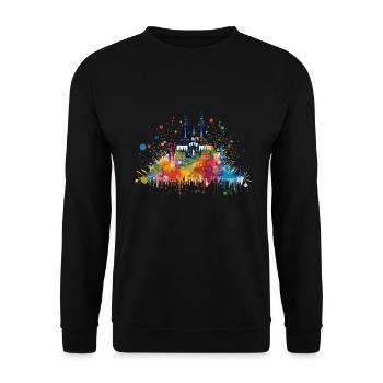 Cologne Kölle Carnival Gebützt Kölle Alaaf Jeck Party - Unisex Sweatshirt - black - Front - Alina (178cm) & Michal (187cm)