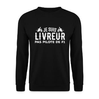 I am a delivery person not a driver - Unisex Sweatshirt - black - Front - Alina (178cm) & Michal (187cm)