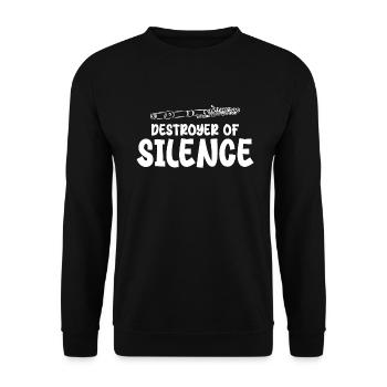 Best Flute Player Band Music Flautist Funny Flute - Unisex Sweatshirt - black - Front - Alina (178cm) & Michal (187cm)