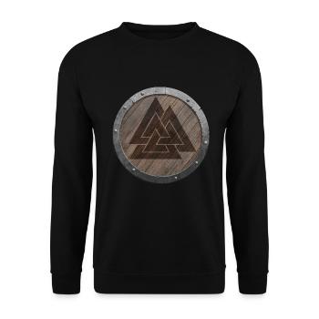 Valknut symbole viking - Sweat-shirt Unisexe - noir - Devant - Alina (178cm) & Michal (187cm)