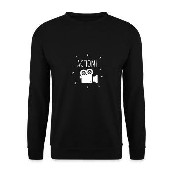 Tshirt for Acting and Film student, and Cinema - Unisex Sweatshirt - black - Front - Alina (178cm) & Michal (187cm)