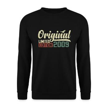 Geboren im Jahr 2009 Vintage Retro Geburtstag 2009 Geschenk - Unisex Pullover - Schwarz - Vorne - Alina (178cm) & Michal (187cm)