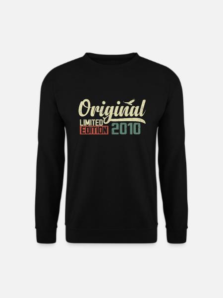 Urodzony w 2010 Vintage Retro Urodziny 2010 Prezent - Bluza unisex - czarny