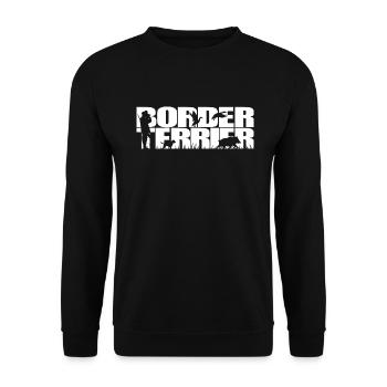 BORDER TERRIER Chien de chasse Wilsigns Chasseurs - Sweat-shirt Unisexe - noir - Devant - Alina (178cm) & Michal (187cm)