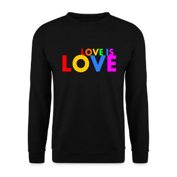 Love is love - Unisex Pullover - Schwarz - Vorne - Alina (178cm) & Michal (187cm)